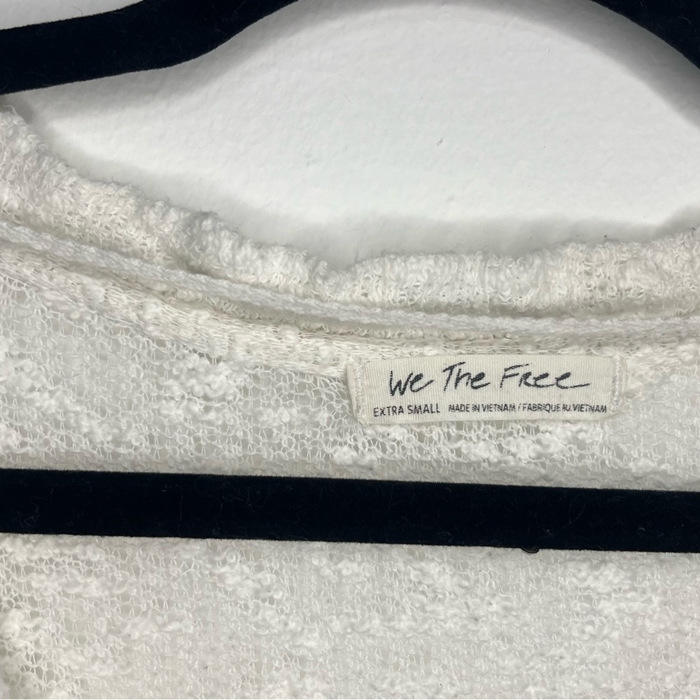We The Free Off-White Textured V-Neck Long Sleeve - Picture 6 of 14